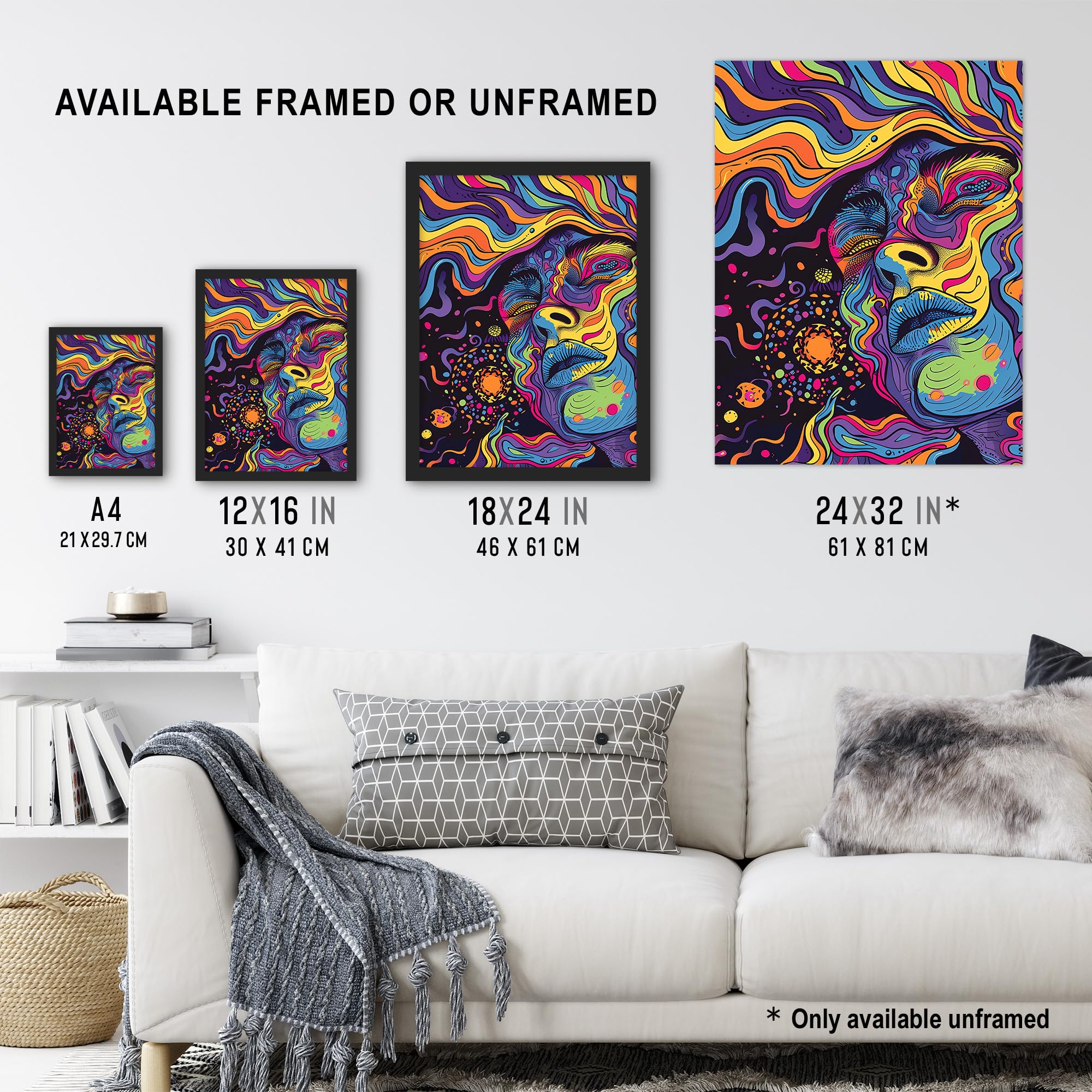 Amazon.com: Artery8 Cosmic Trance Meditation Psychedelic Portrait